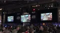 Led walls in the Hall of Games at Cebit 2012 HD Footage