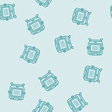 Led work light garage tool line seamless pattern Illustrazione stock