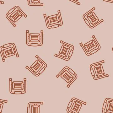 Led work light garage tool line vector seamless pattern Stock Illustration