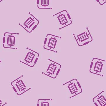 Led work light garage tool glyph vector seamless pattern Illustrazione stock