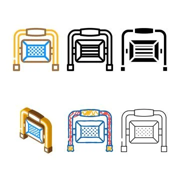 Led work types light garage tool color icon vector Stock Illustration
