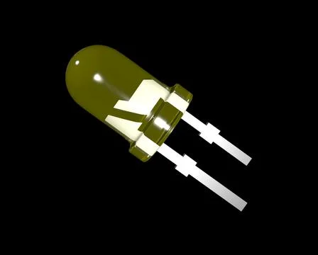 Led  yellow 3d illustration Stock Illustration
