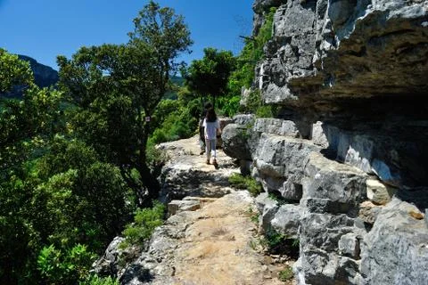 The ledge of Mount Tisiddu Stock Photos