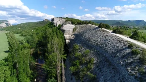 The ledge of the mountain Stock Footage 131384290