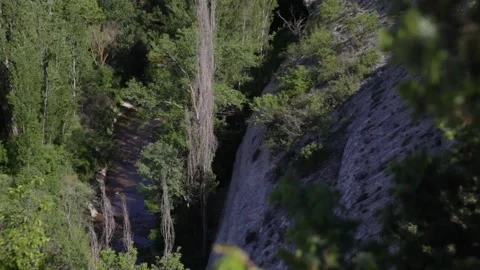 The ledge of the mountain Stock Footage 131384338