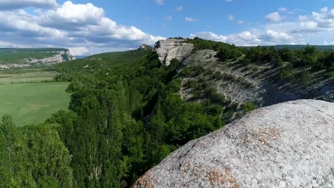 The ledge of the mountain2 Stock Footage 131384375
