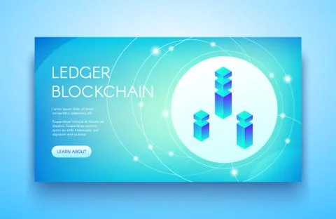 Ledger blockchain ICO vector illustration Illustrazione stock