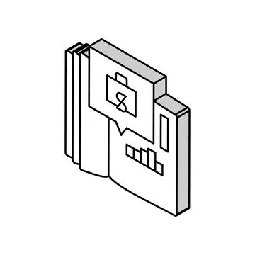 Ledger book isometric icon vector illustration Stock Illustration