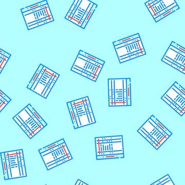 Ledger book vector seamless pattern Stock Illustration