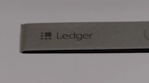 Ledger Nano X - Cryptocurrency Hardware Wallet -Macro Video stock 153294087