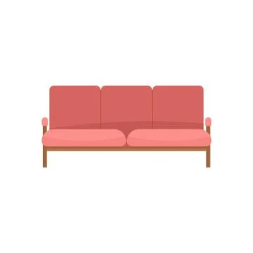 Ledger sofa icon, flat style Stock Illustration