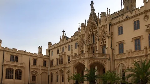 Lednice castle in Lednice-Valtice Complex, Czech Republic Stock Footage 97839414