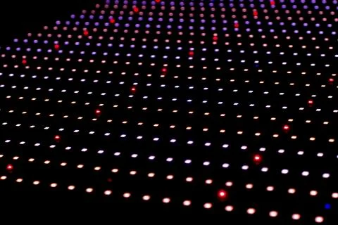LEDs in dark. Lights in row. High power led lamp. Abstract image. Stock Photos