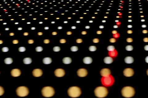 LEDs in dark. Lights in row. High power led lamp. Abstract image. Stock Photos
