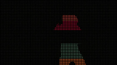 LEDS Disco Dancer 03 Stock Footage 32889041