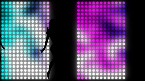 LEDS Girl Walking 04 Stock Footage 32906814
