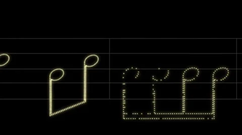 LEDS Music Sheet 01 Stock Footage 32907000