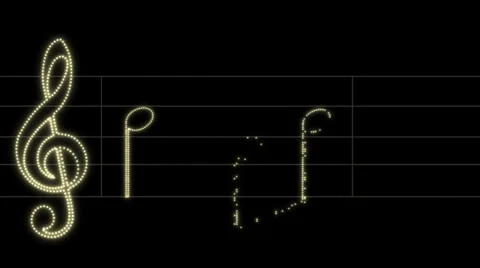 LEDS Music Sheet 02 Stock Footage 32907183