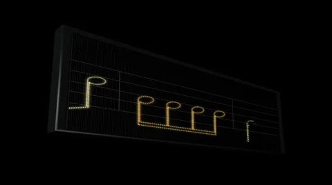 LEDS Music Sheet 03 Stock Footage 32921844
