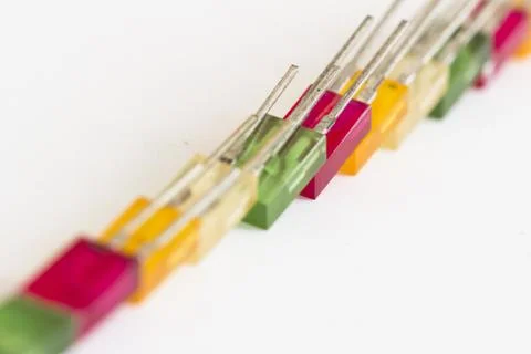 LEDs in a row Stock Photos