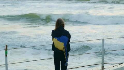 Ledy ukr flag Stock Footage 266444881