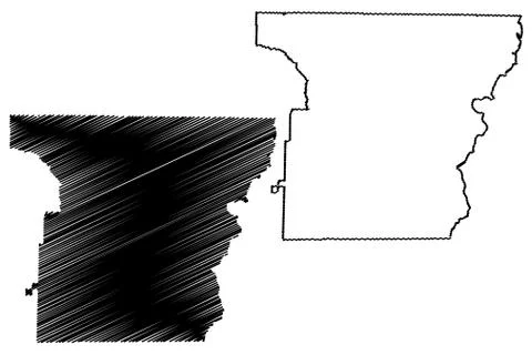 Lee County, Georgia (U.S. county, United States of America,USA, U.S., US) map Illustrazione stock