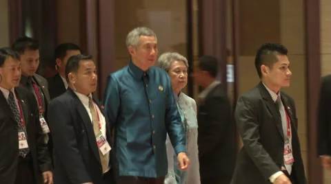 Lee Hsien Loong Singapore PM Stock Footage