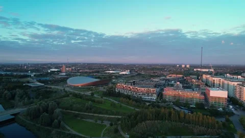 Lee Valley VeloPark  cycling centre on Queen Elizabeth Olympic Park Video stock 164269788