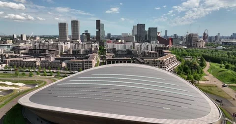 Lee Valley VeloPark on Queen Elizabeth Olympic Park Stratford East London Stock-Footage 201470788