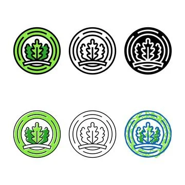 Leed forms certification green building color icon vector Stock Illustration
