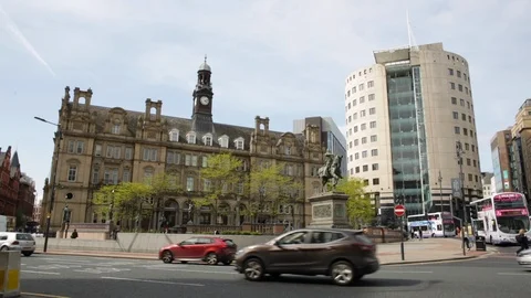 Leeds city centre, England Stock Footage 89883653