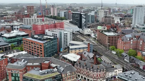 Leeds City Centre Stock Footage 254474293
