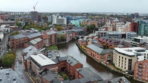 Leeds City Centre Stock Footage 254474309