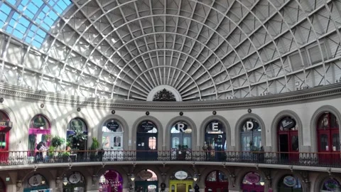 Leeds Corn Exchange - Victorian Trading Hall Interior Architecture Stock-Footage 338218552