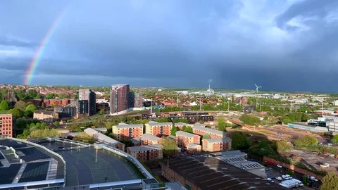 Leeds Rainbow Stock Footage 129848797