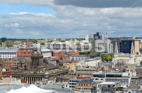 Leeds town hall, civic hall and university in city centre united kingdom Stock Photos