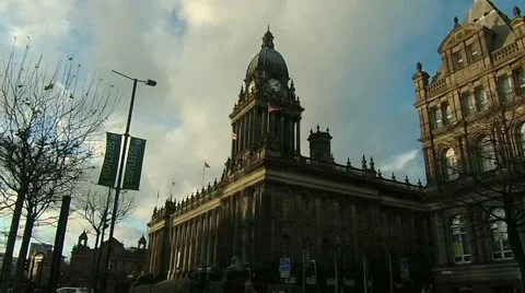 Leeds Town Hall Stock Footage 58866069