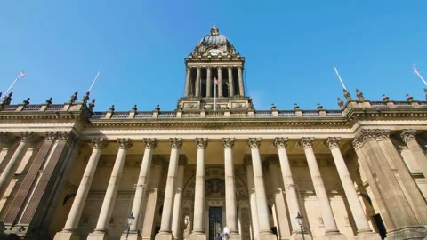 Leeds Town Hall Timelapse Stock Footage 140789907