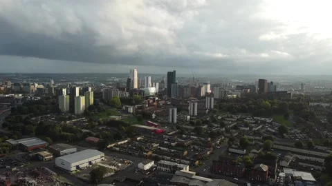 Leeds UK Circle - Drone View 库存影片 252128627