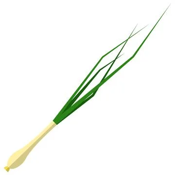 Leek icon, flat vector isolated illustration. Green onion. Farm fresh vegetable Stock Illustration