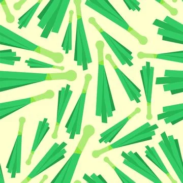Leek isolated pattern seamless. Fresh vegetable herbaceous plant in cartoon.. 스톡 일러스트
