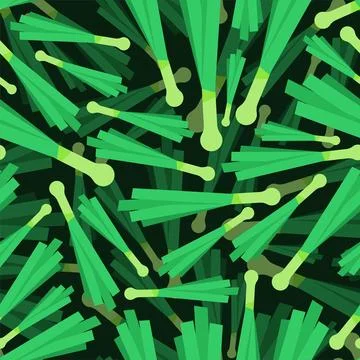 Leek isolated pattern seamless. Fresh vegetable herbaceous plant in cartoon.. 스톡 일러스트