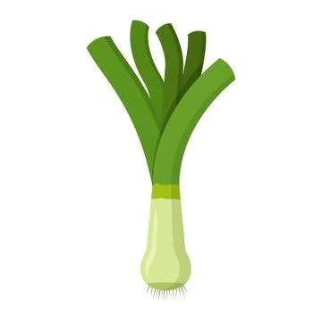 Leek or onion icon in flat style. Vegetable and salad vector illustration o.. Stock Illustration
