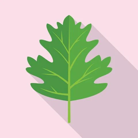 Leek parsley icon flat vector. Leaf herb Illustrazione stock
