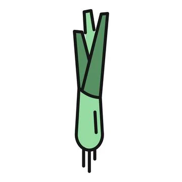 Leek vegetable flat design vector illustration Stock Illustration