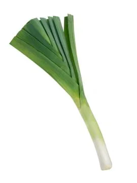 Leek on white Stock Photos