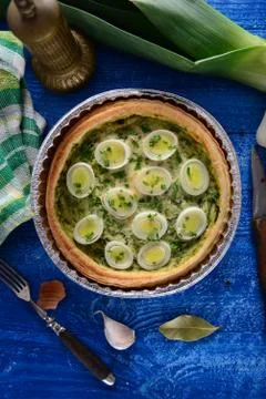 Leeks quiche Stock Photos