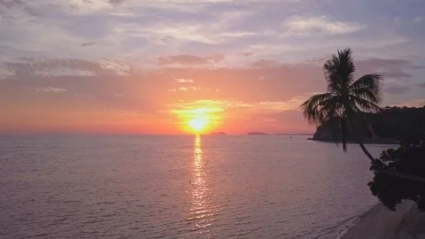 Leela Beach Sunset - 1 Stock Footage