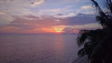 Leela Beach Sunset - 3 Stock Footage