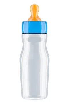 Leere Babyflasche, 3D-Rendering Empty baby bottle, 3D rendering isolated o... Stock Photos